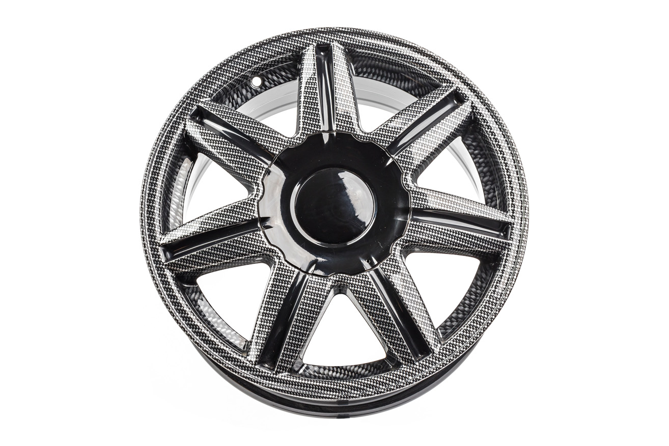 Felge mit Carbon-Dekor Felge mit Carbon-Dekor